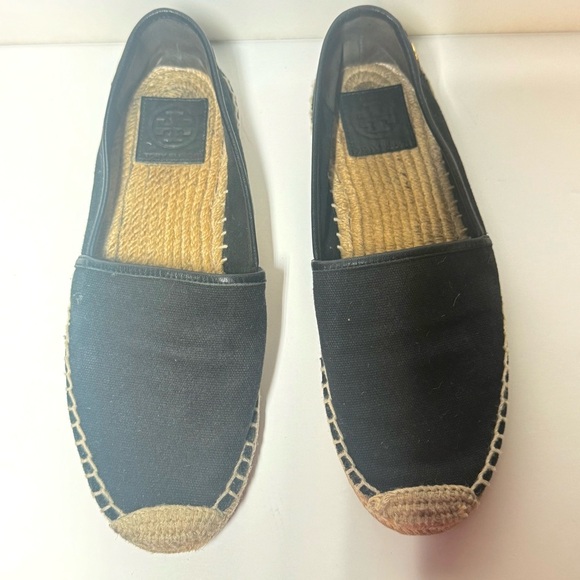 Tory Burch Navy Espadrille Loafers - Picture 2 of 6